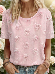 Women's Breast Cancer Pink Rose T-Shirts