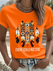 Women's Every Child Matters Feather Print T-Shirt