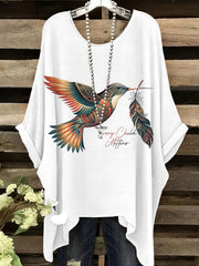Women's Orange Shirt Day Hummingbird Casual Tops