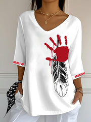 Women's MMIW V-neck tops