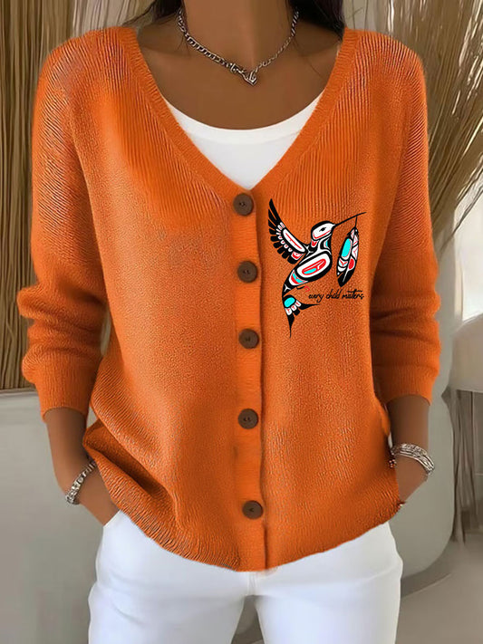 Women's Every Child Matters Printed Casual Cardigan