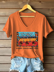 Women's Every Child Matters Printed Casual T-shirt