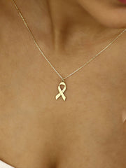 Women's breast cancer necklace