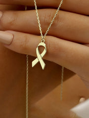 Women's breast cancer necklace