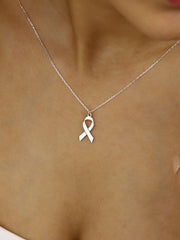 Women's breast cancer necklace