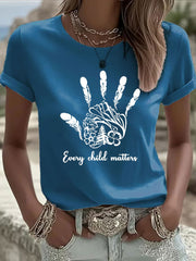 Women's Every Child Matters Printed Casual T-shirt