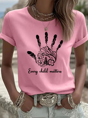 Women's Every Child Matters Printed Casual T-shirt