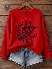 Women's MMIW Inspired Hummingbird Print Sweatshirt