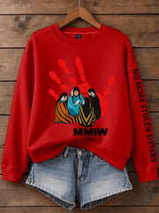 Women's MMIW Red Hand Print Sweatshirt