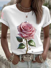 Women's Breast Cancer Awareness Pink Roses T-Shirts