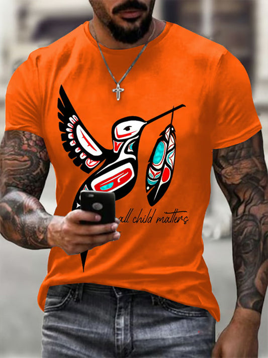 Men's All Child Matters Printed Casual T-Shirt