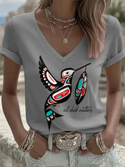 Women's All Child Matters Printed Casual T-shirt