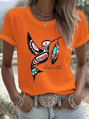 Women's All Child Matters Printed Casual T-shirt