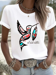 Women's All Child Matters Printed Casual T-shirt