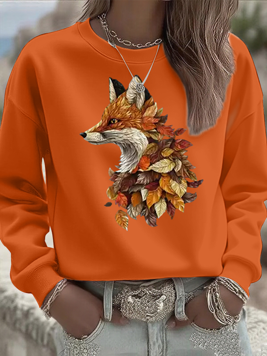 Women's autumn animals Regular Sweatshirt