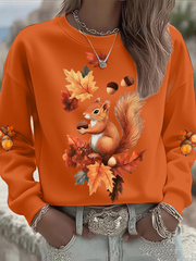 Women's autumn animals Regular Sweatshirt