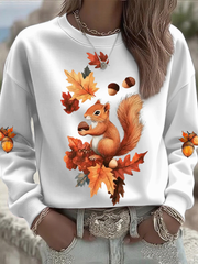 Women's autumn animals Regular Sweatshirt