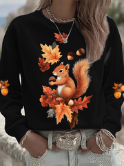 Women's autumn animals Regular Sweatshirt