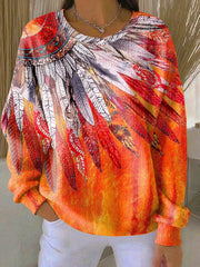 Women's Indigenous Art Print Sweatshirts