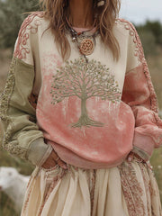 Women's Breast Cancer Life Tree Sweatshirts