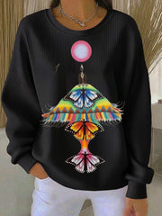 Women Indigenous Feather Art Sweatshirts
