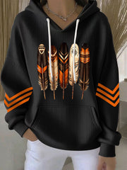 Women's Clothing Indigenous Feather Art Hoodies