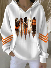 Women's Clothing Indigenous Feather Art Hoodies