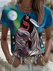 Women's Indigenous Art Print T-Shirts