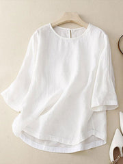 Women's Solid Color Casual Tops