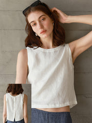 Women's Linen Vest (Two Ways to Wear)