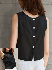 Women's Linen Vest (Two Ways to Wear)