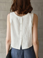 Women's Linen Vest (Two Ways to Wear)