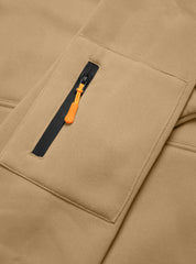 Men's Solid Color Pocket Plush Fleece Hoodie