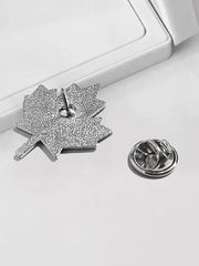 Unisex Canadian Red Maple Leaf Flag Brooch