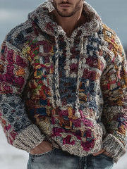 Men's Geometric Pattern Hoodie