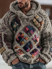 Men's Geometric Pattern Hoodie