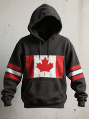 Men's Canadian Flag Print Hoodie