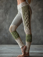 Women's Celtic Knot Tree of Life Pattern Cozy Leggings