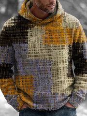 Men's Geometric Art Knitted Hoodie