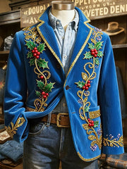 Men's Christmas Art Printed Jacket