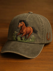 Unisex Horse Design Print Hat