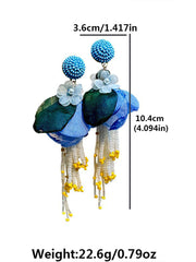 Women’s breast cancer pink floral earrings