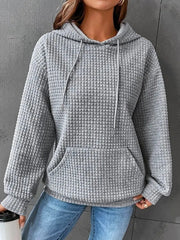 Women's Casual Waffle Hoodie