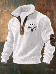 Men's Vintage Western Printed Casual Sweatshirt
