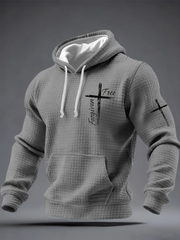 Men's Forgiven and Free Cross Print Sweatshirt