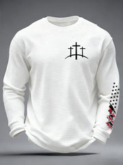 Men's Christian Cross Waffle Long Sleeve T-Shirt
