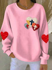 Women's Love Christian Cross Printed Sweatshirt