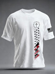 Men's Faith Cross Flag Short Sleeve T-shirt