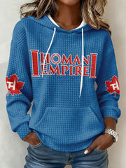 Women's Canadian Curling Print Casual Hoodie