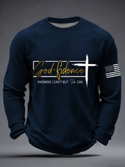 Men's God Fidence Waffle Long Sleeve T-Shirt